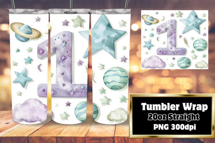 Numeric Cosmos: Sublimation Tumbler 20oz Art example image 1
