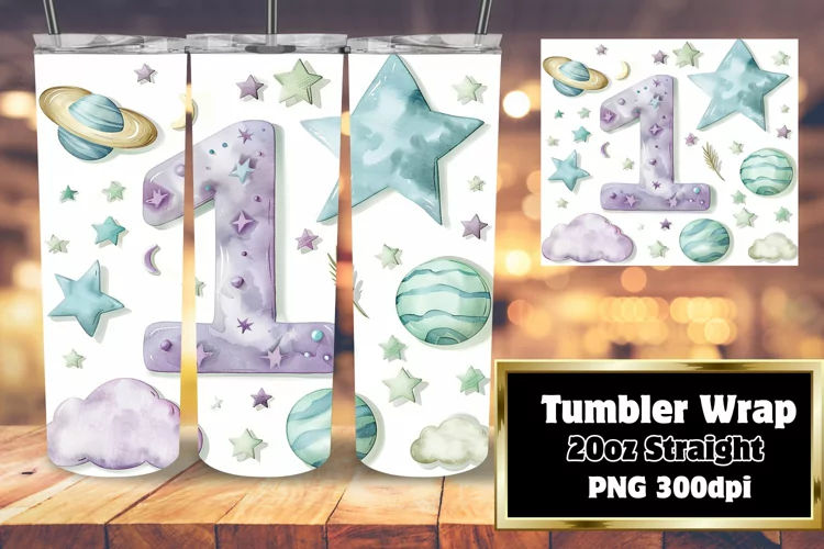 Numeric Cosmos: Sublimation Tumbler 20oz Art