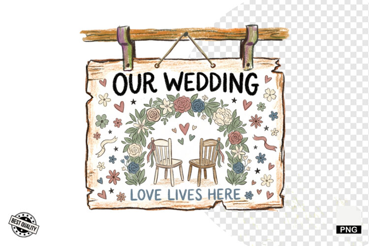 Wedding Day Sign PNG example image 1