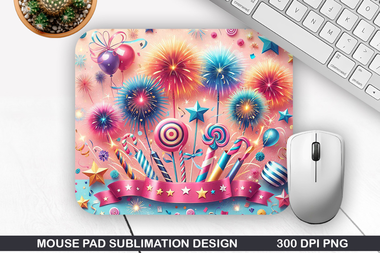 Mouse Pad Sublimation, Spring Flowers Mouse Pad PNG Design