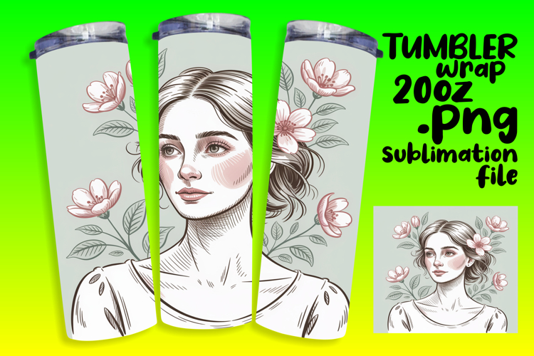 20oz Tumbler Design for Gift Ideas , Beauty Woman