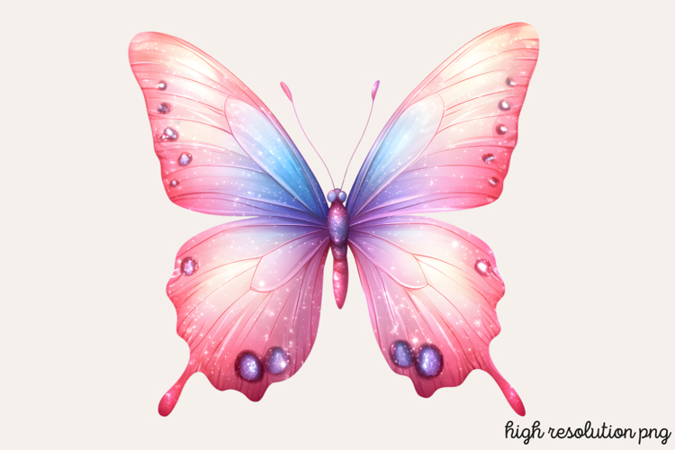 Pink Butterfly Clipart Image 4