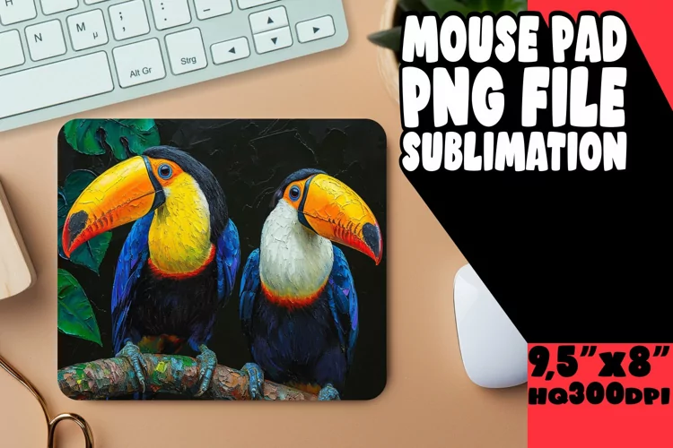 Vibrant Bird Sublimation Mats