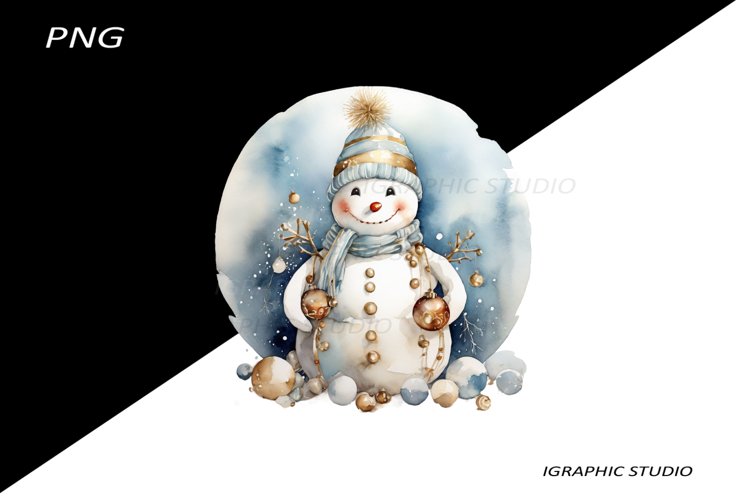Christmas Snowman Clipart Image 17