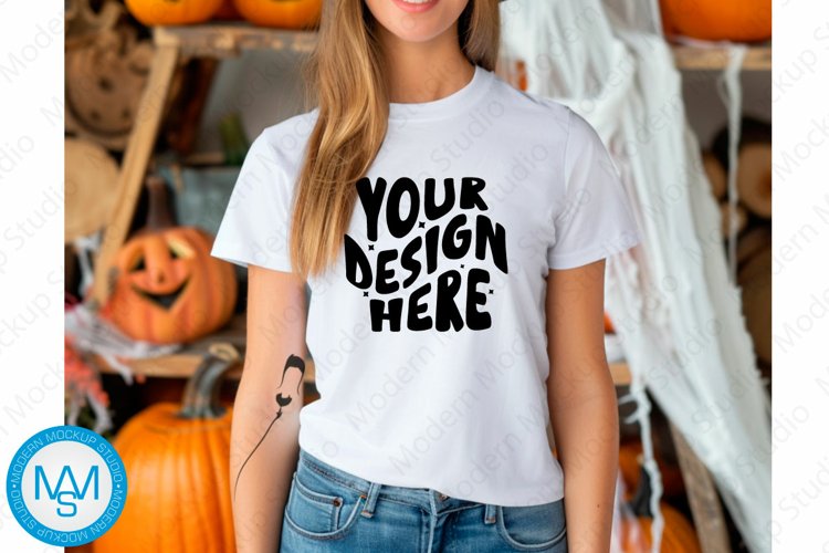 White Tshirt Mockup Image 5
