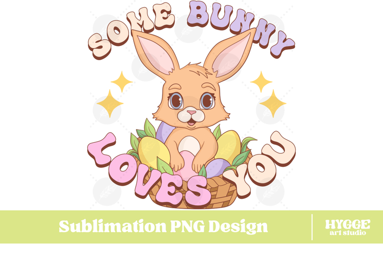 Easter Bunny Sublimation PNG Chick Farm Hip Hop Spring Joy