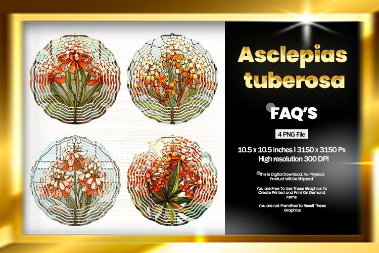 Asclepias Tuberosa Wind Spinner Sublimation - 04 Variations example image 1