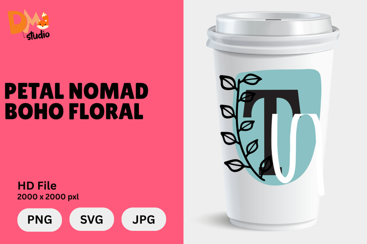 Petal Nomad Boho Floral Monogram