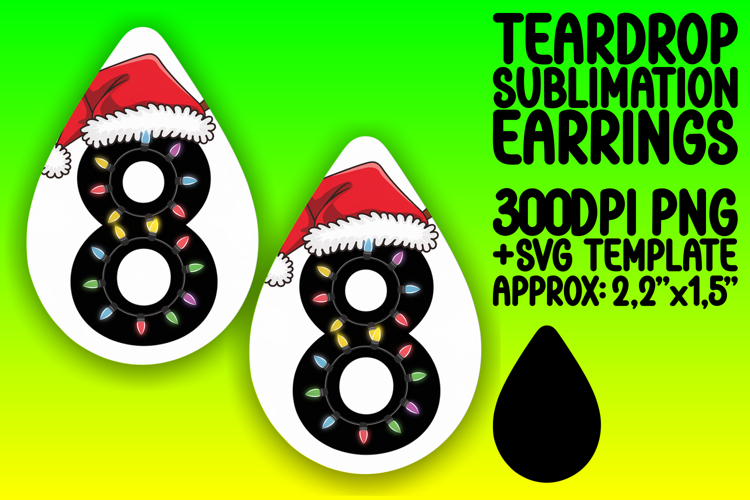 Bright Teardrop Design for Crafting , Christmas