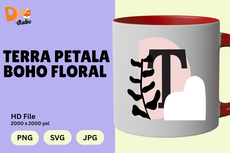 Terra Petala Boho Floral Monogram