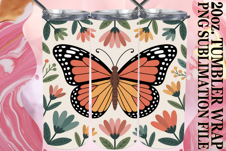 Enchanted Journeys 20oz tumbler wrap, Butterfly