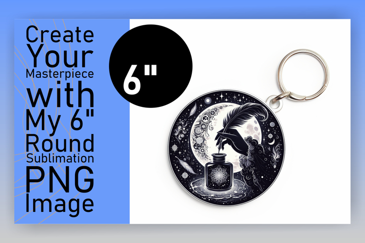 Elegant Keychain Circle Design PNG , Mystic