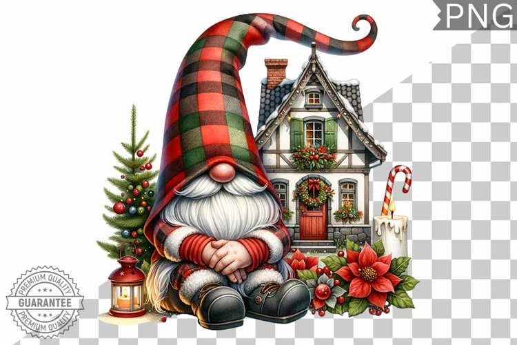 Christmas Gnome Sublimation - Clipart PNG Design