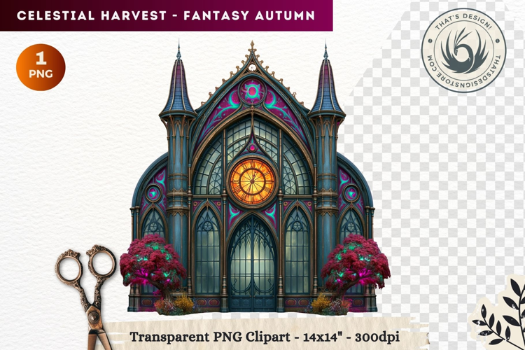 Autumn Fantasy Clipart PNG Celestial Steampunk Harvest