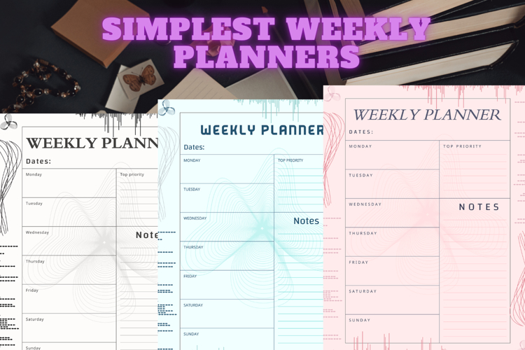 best simplest weekly planner freebie 47,free Weekly planners