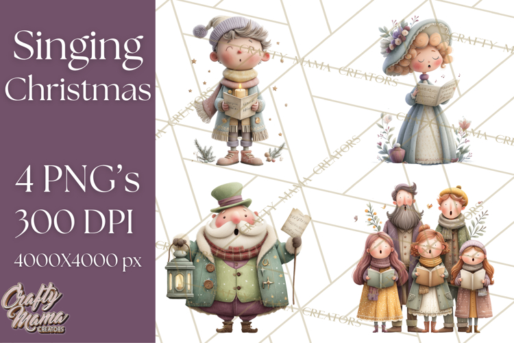 Christmas Carolers Clipart Image 9