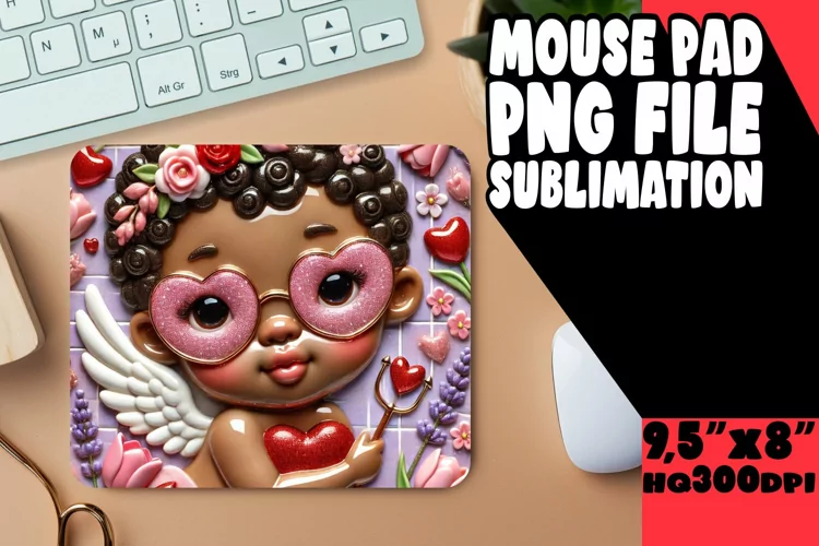CHEERFUL MOUSE MAT GIFT INSPIRATION, 3D Cupid