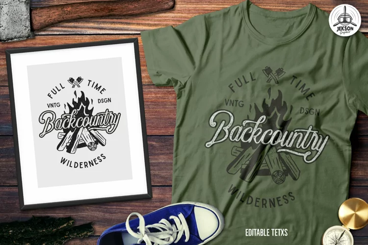 Adventure SVG Logo, Vintage Camp Badge Template SVG Cut File