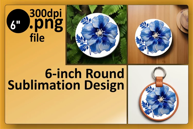Elegant Flower Stitch Keychain Design