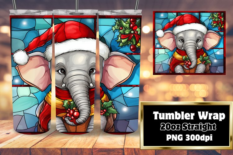 Festive 20oz Glass Tumbler Art