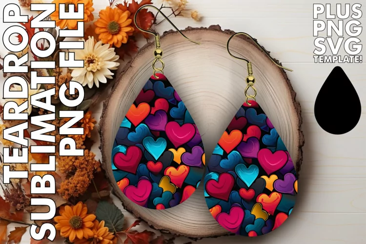 Sublime Love: Teardrop Earrings with Hearts
