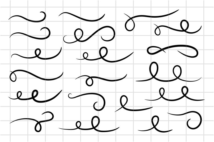 Swirl SVG Cut File, Swoosh Flourish sign, Cut File, SVG, PNG example image 1