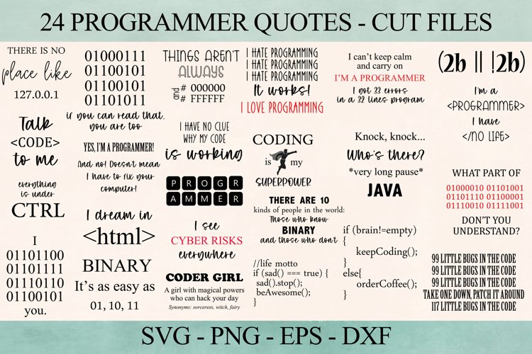 Programmer Svg Bundle, Coding Shirt Design (2123543) | SVGs | Design ...