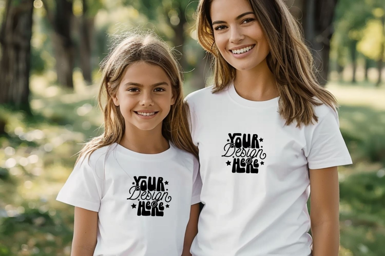 Bella Canvas 3001 Mommy and Me Mockup, Mother's Day Mockup,