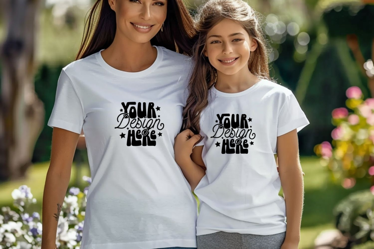 Bella Canvas 3001 Mommy and Me Mockup, Mother's Day Mockup,