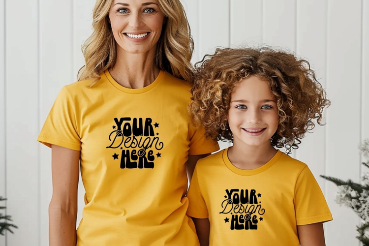 Bella Canvas 3001 Mommy and Me Mockup, Mother's Day Mockup,