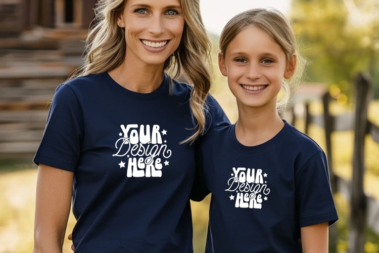 Bella Canvas 3001 Mommy and Me Mockup, Mothers Day Mockup,