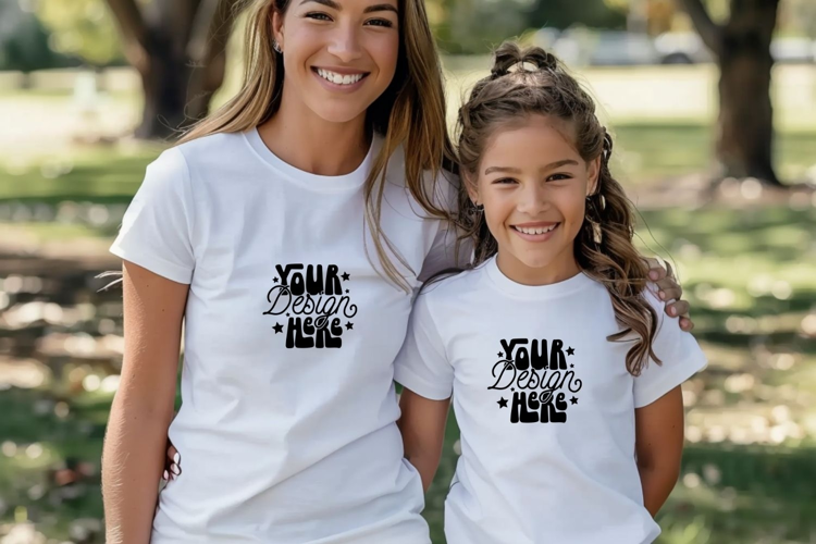 Bella Canvas 3001 Mommy and Me Mockup, Mother's Day Mockup,