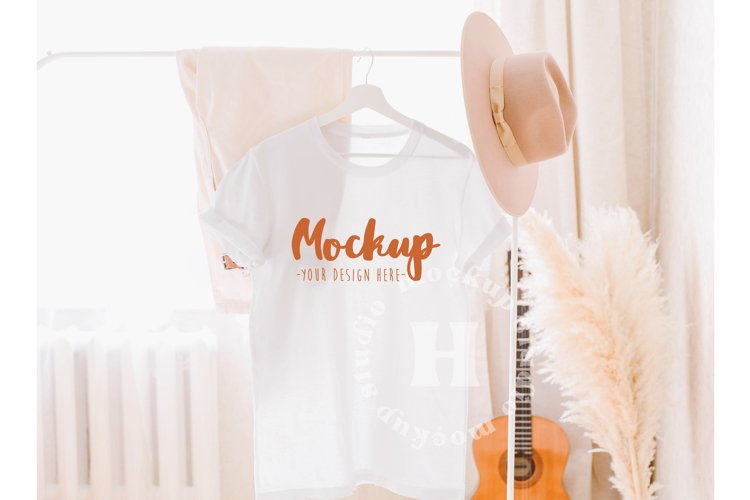 White Tshirt Mockup Image 17