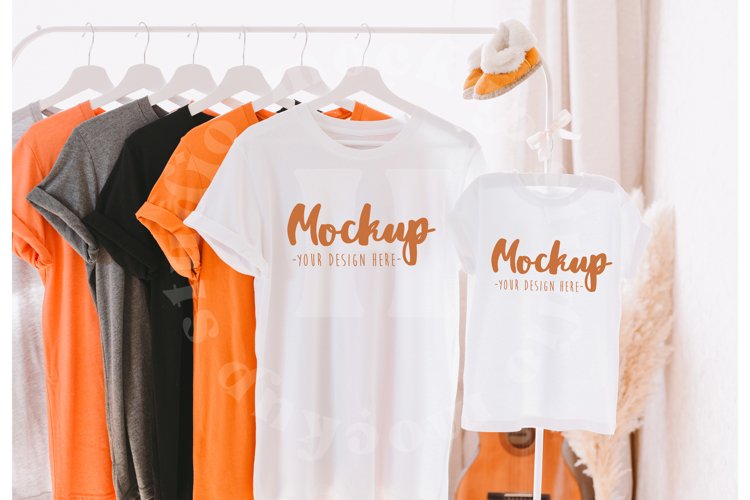 Family 3001 3001T Bella Canvas Hanging Tshirt Mockup | Kids