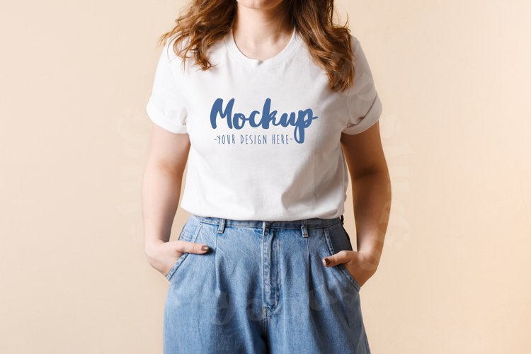 White Tshirt Mockup Image 4