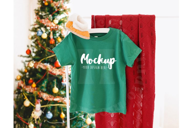 Kelly 3001T Bella Canvas Toddler Hanging Tshirt Mockup | Kid