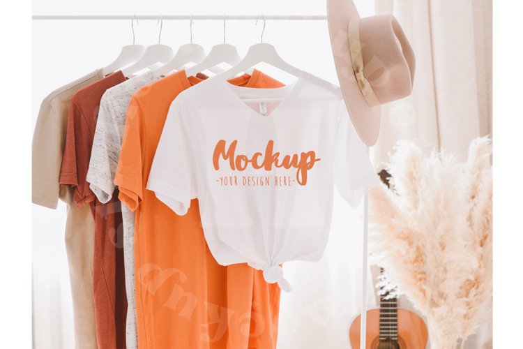 White Tshirt Mockup Image 14
