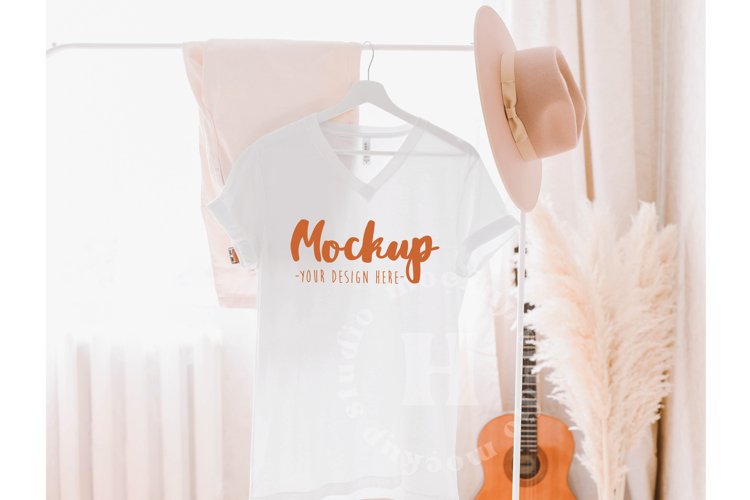 White Tshirt Mockup Image 21