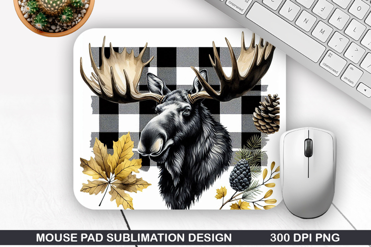 Deer Mouse Pad Sublimation, Animals Mouse Pad PNG