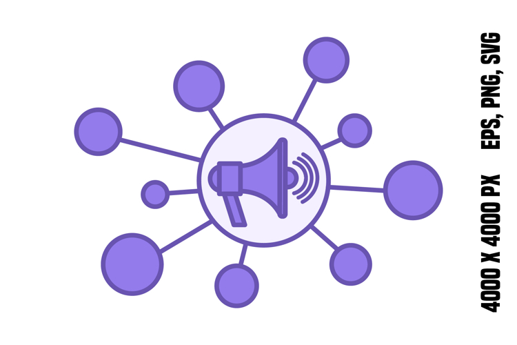 Colored Viral Marketing Icon