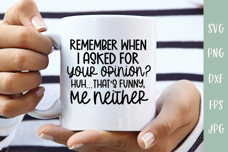 Sassy SVG | Asked For Your Opinion | Sarcastic Quote SVG