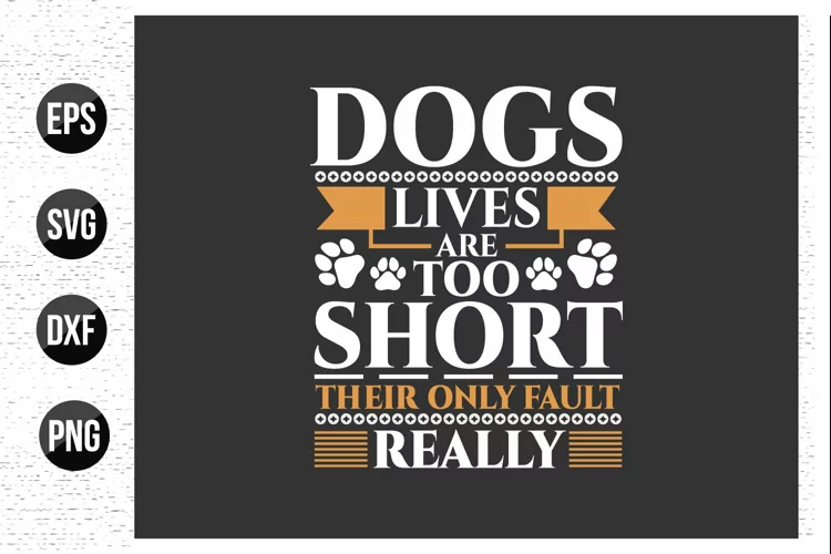 Dogs typographic quotes design