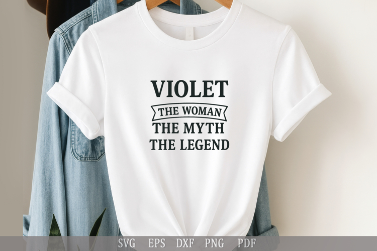 Violet Woman Myth Legend Personalized Name SVG Cut File