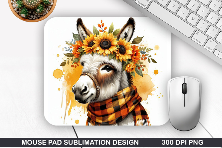Asino Mouse Pad Sublimation, Animals Mouse Pad PNG