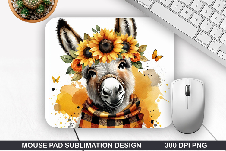 Asino Mouse Pad Sublimation, Animals Mouse Pad PNG