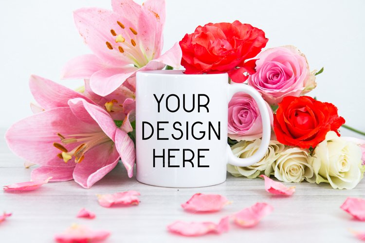 Mug Mockup Valentine's Day 11 Oz White Coffee Cup example image 1