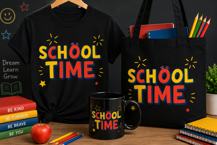 School Time PNG | Colorful Back to School Classroom Design