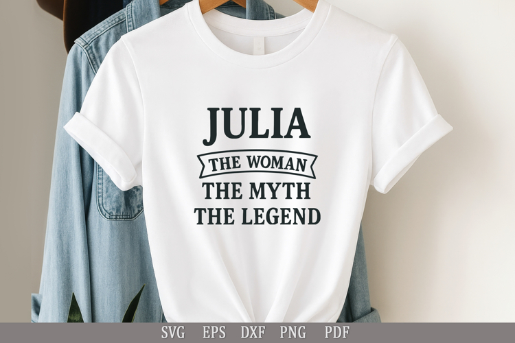 Julia Woman Myth Legend Personalized Name SVG Cut File