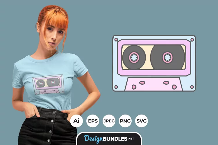 Retro Music Tapes for T-Shirt Design