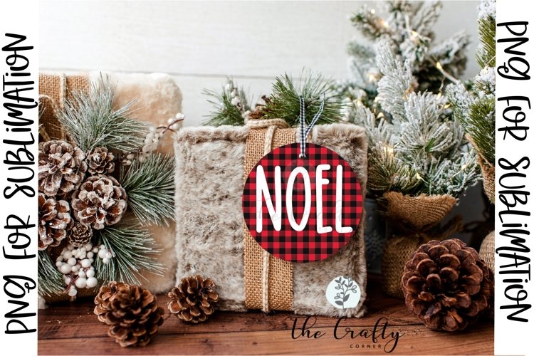Noel Round Ornament For Sublimation